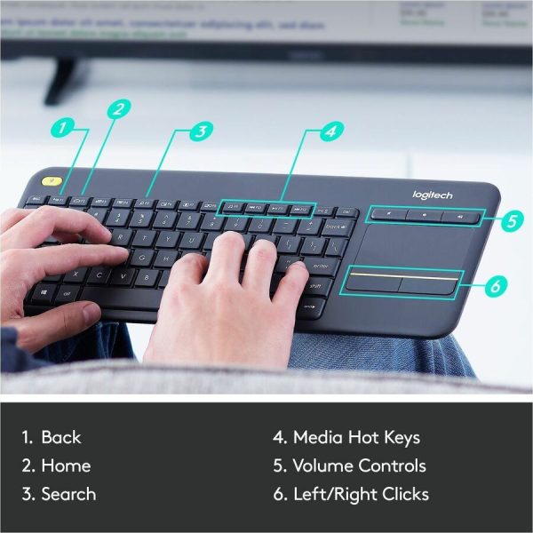 Logitech K400 Plus Touchpad Wireless Keyboard - Image 6