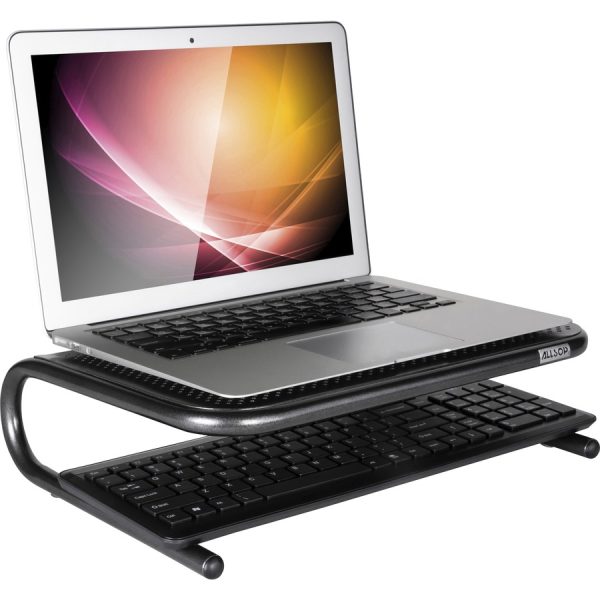 Allsop Metal Art Jr. Monitor Stand 14-Inch Wide Platform - Pearl Black (30165) - Image 3