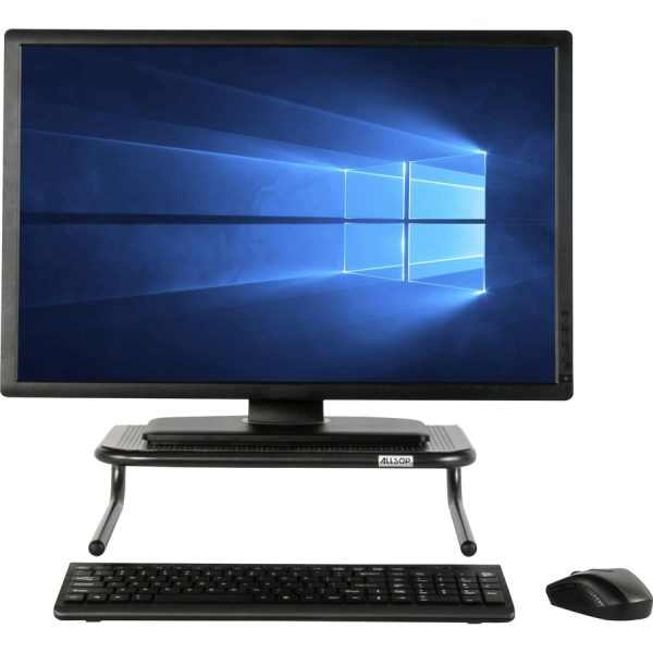 Allsop Metal Art Jr. Monitor Stand 14-Inch Wide Platform - Pearl Black (30165) - Image 7