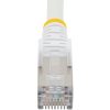 StarTech.com 15ft CAT6a Ethernet Cable, White Low Smoke Zero Halogen (LSZH) 10 GbE 100W PoE S/FTP Snagless RJ-45 Network Patch Cord - Image 4