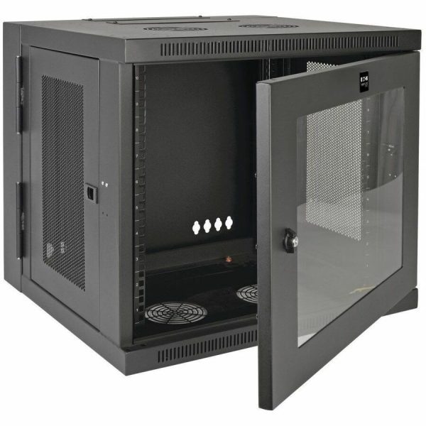 Eaton Tripp Lite Series SmartRack 10U Low-Profile Switch-Depth Wall-Mount Small Rack Enclosure, Clear Acrylic Window, Hinged Back - Image 3
