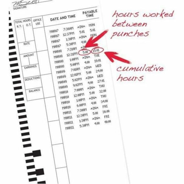 Pyramid Time Systems 44100-10 Time Cards, 100/pk - Image 4