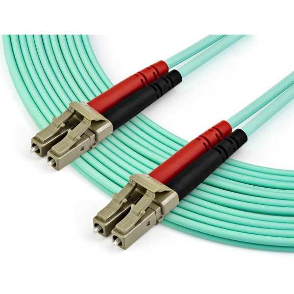 StarTech.com 7m (22ft) LC/UPC to LC/UPC OM4 Multimode Fiber Optic Cable, 50/125µm, 100G, Low Insertion Loss, LSZH Fiber Jumper Cord - Image 3