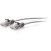 C2G 25ft Cat6a Snagless Unshielded (UTP) Slim Ethernet Cable - Cat6a Slim Network Patch Cable - PoE - Gray