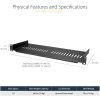 StarTech.com 1U Vented Server Rack Cabinet Shelf - Fixed 7in Deep Cantilever Rackmount Tray for 19" Data/AV/Network Enclosure w/Cage Nuts - Image 4