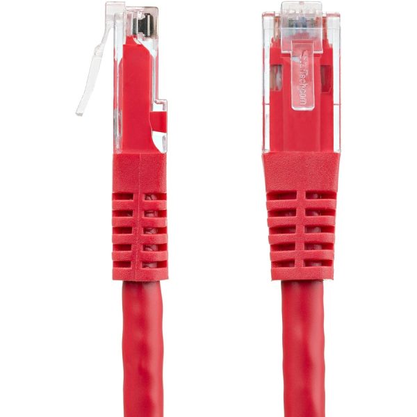 StarTech.com 25ft CAT6 Ethernet Cable - Red Molded Gigabit - 100W PoE UTP 650MHz - Category 6 Patch Cord UL Certified Wiring/TIA - Image 3
