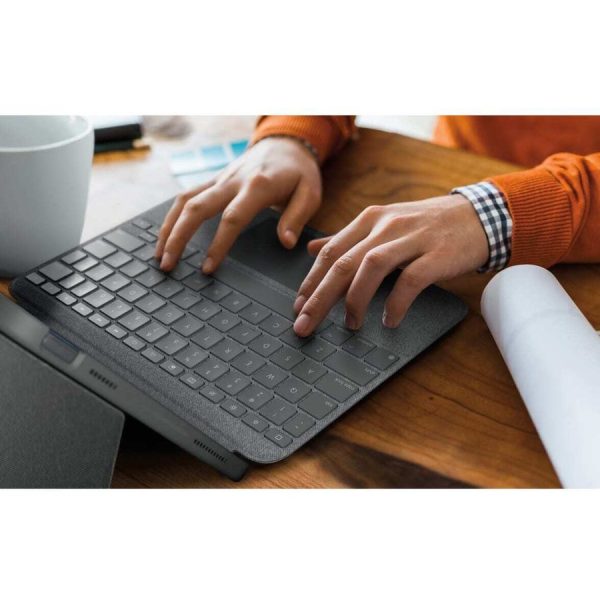 Logitech Combo Touch Keyboard/Cover Case (Folio) for 10.9" Apple, Logitech iPad (10th Generation) Tablet - Oxford Gray - Image 5