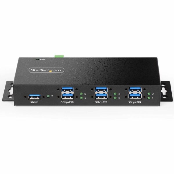 StarTech.com 7-Port Managed USB Hub, Heavy Duty Metal Industrial Housing, ESD & Surge Protection, Wall/Desk/Din-Rail Mountable, USB 5Gbps - Image 3