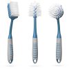 Dish Brush Set of 3 with Bottle Water Brush Dish Scrub Brush and Scrubber Brush   Kitchen Scrub Brushes Ergonomic Non Slip Long Handle for Cleaning Cleaner Wash Sink Dishes Bottle Cup Glass Pot
