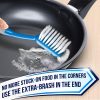 Dish Brush Set of 3 with Bottle Water Brush Dish Scrub Brush and Scrubber Brush   Kitchen Scrub Brushes Ergonomic Non Slip Long Handle for Cleaning Cleaner Wash Sink Dishes Bottle Cup Glass Pot - Image 5