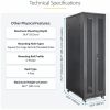 StarTech.com 4-Post 42U Server Rack Cabinet, 19" Data Rack Cabinet for Computer / IT Equipment mount, Rack Server Cabinet with Casters - Image 5