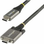 StarTech.com 20" 50cm Side Screw Locking USB C Cable 10Gbps, USB 3.1 Type-C Cable, 5A/100W PD, DP Alt Mode, Dual Screw Lock USB-C Cord