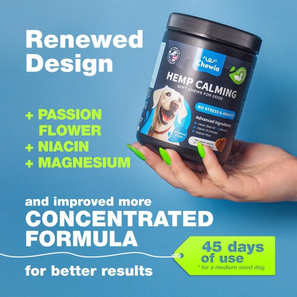 Calming Chews for Dogs   Duck Flavor   Canine Supplement for All Breeds and Sizes - Image 2
