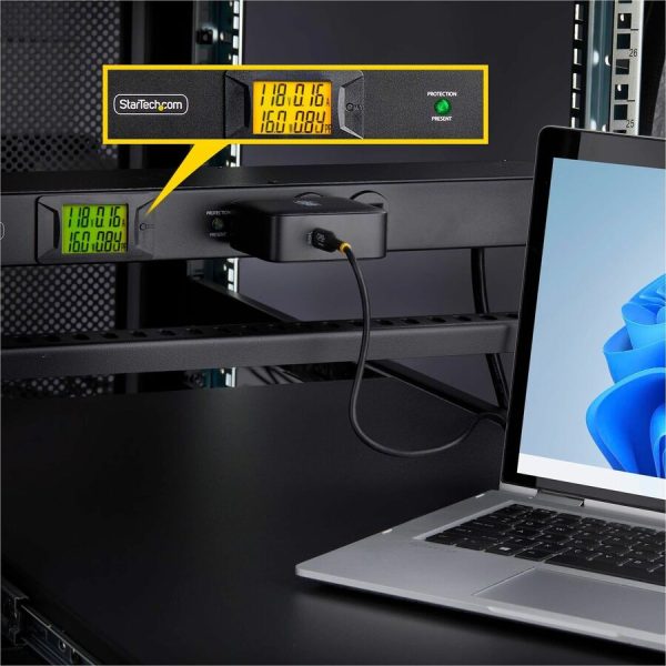 StarTech.com 8-Outlet Horizontal Rack Mount PDU, 1U Server Power Distribution Strip w/Surge Protector, 125V/15A, 8ft/2.4m Power Cord, TAA - Image 4
