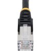 StarTech.com 25ft CAT6a Ethernet Cable, Black Low Smoke Zero Halogen (LSZH) 10 GbE 100W PoE S/FTP Snagless RJ-45 Network Patch Cord - Image 4