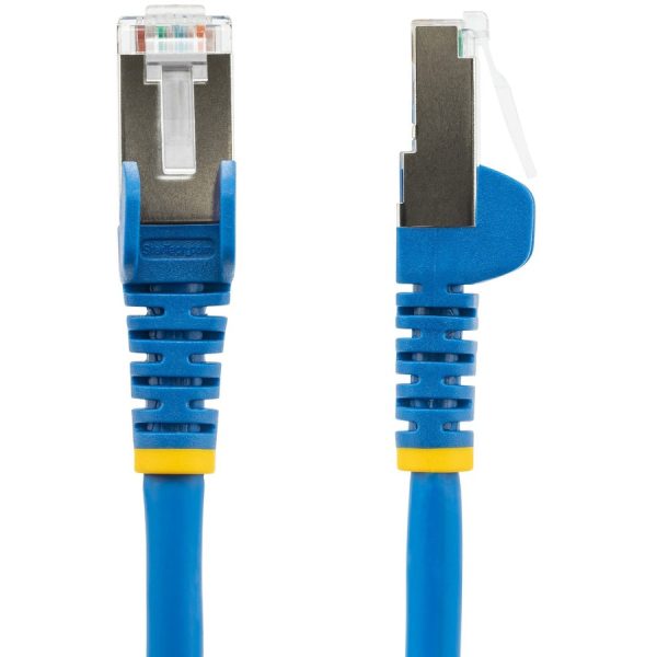 StarTech.com 25ft CAT6a Ethernet Cable, Blue Low Smoke Zero Halogen (LSZH) 10 GbE 100W PoE S/FTP Snagless RJ-45 Network Patch Cord - Image 2