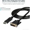 StarTech.com 6ft (1.8m) DisplayPort to DVI Cable, DisplayPort to DVI Adapter Cable, DP to DVI-D Converter, Replaced by DP2DVI2MM6 - Image 3