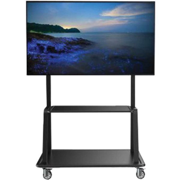 Eaton Tripp Lite Series Heavy-Duty Rolling TV Cart for 60" to 105" Flat-Screen Displays, Locking Casters, Black - Image 2