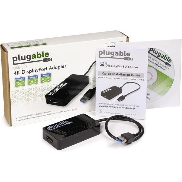 Plugable USB 3.0 to DisplayPort 4K UHD Video Graphics Adapter for Multiple Monitors up to 3840x2160 - Image 5