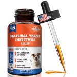 Natural Dog Yeast Infection Anti Itch Treatment   Itchy Ears Skin & Allergy Symptoms Relief   Reduces Inflammation & Relieves Irritation   Herbal Medicine Supplement Drops   Made in USA