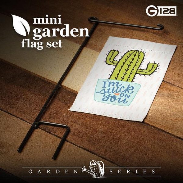 G128 Garden Flag & Stand I'm Stuck on You Cactus | 4x8 Inch | Printed Blockout Polyester - Image 2