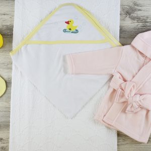 Hooded Towel, Bath Mittens And Robe Ls_0631