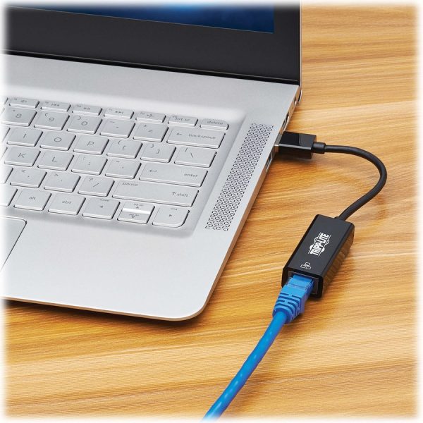 Eaton Tripp Lite Series USB-C, USB-A to RJ45 Gigabit Ethernet Network Adapter (2xM/F), USB 3.2 Gen 1, Black - Image 8