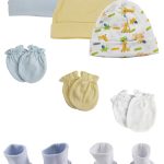 Baby Boy Infant Caps, Booties And Mittens (pack Of 8) Nc_0316