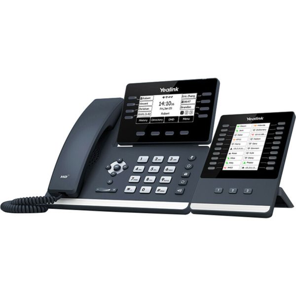 Yealink SIP-T53 IP Phone - Corded/Cordless - Corded - DECT, Bluetooth - Wall Mountable, Desktop - Classic Gray - Image 4