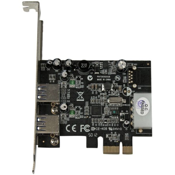 StarTech.com 2 Port PCI Express (PCIe) SuperSpeed USB 3.0 Card Adapter with UASP - 5Gbps - LP4 Power - Image 2