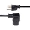 StarTech.com 3ft (1m )Computer Power Cord, NEMA 5-15P to Right Angle C13, 10A 125V, 18AWG, Replacement AC Power Cord, Monitor Power Cable - Image 5