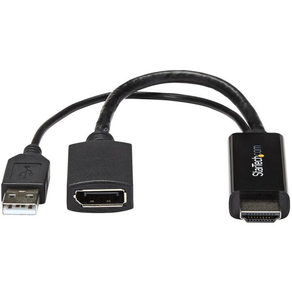 StarTech.com HDMI to DisplayPort Adapter - 4K 30Hz - HDMI to DisplayPort Converter - Compact HDMI to DP Adapter - USB-Powered - Image 5