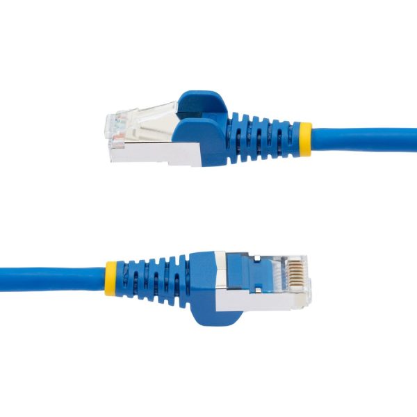 StarTech.com 8ft CAT6a Ethernet Cable, Blue Low Smoke Zero Halogen (LSZH) 10 GbE 100W PoE S/FTP Snagless RJ-45 Network Patch Cord - Image 3