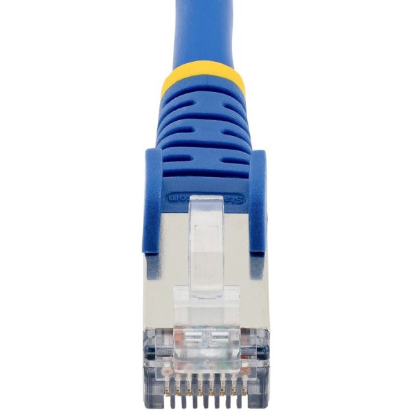 StarTech.com 8ft CAT6a Ethernet Cable, Blue Low Smoke Zero Halogen (LSZH) 10 GbE 100W PoE S/FTP Snagless RJ-45 Network Patch Cord - Image 4