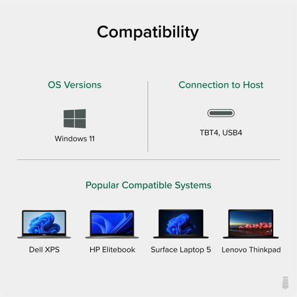 Plugable USB C Docking Station Dual Monitor, 11-in-1, USB4 100W Laptop Charging Dock for Windows and Thunderbolt - Image 4