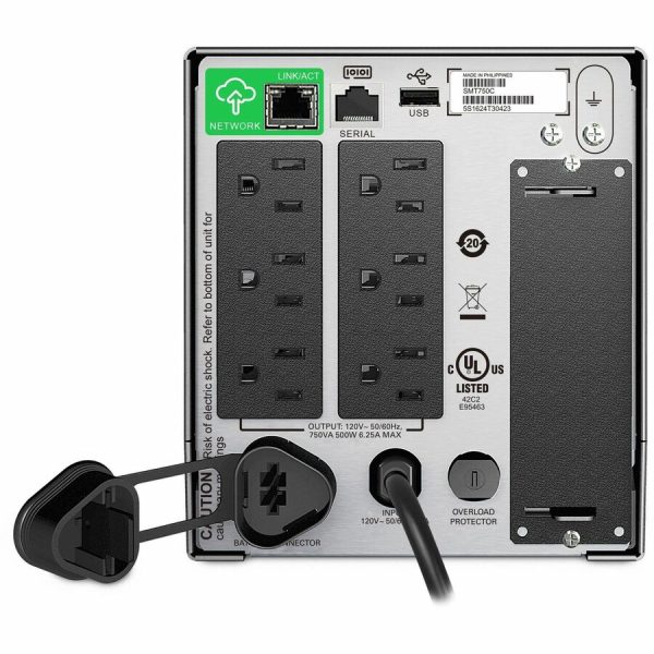 APC Smart-UPS, Line Interactive, 750VA, Tower, 120V, 6x NEMA 5-15R outlets, SmartConnect Port+SmartSlot, AVR, LCD - Image 3