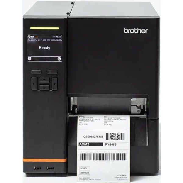 Brother TJ-4420TN Industrial Direct Thermal/Thermal Transfer Printer - Monochrome - Label Print - USB - Serial - Black - Image 5