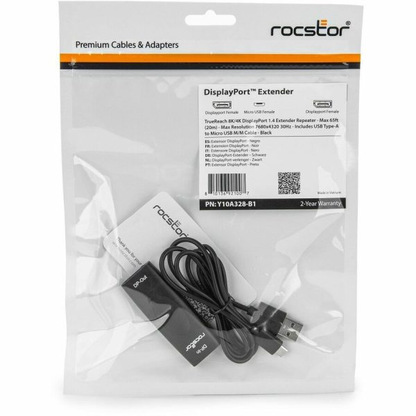 Rocstor TrueReach 8K/4K DisplayPort 1.4 Extender Repeater Max 65ft (20m) - Image 6
