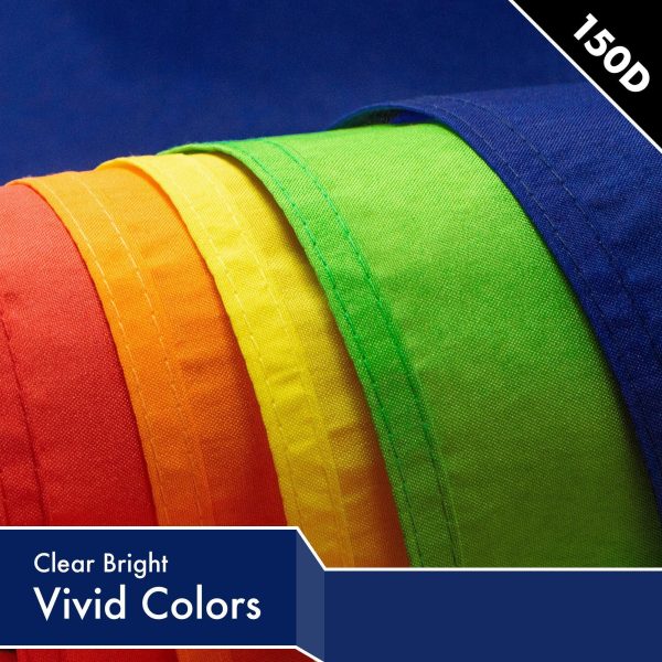 Solid Blue Color Flag 3x5 Ft 5-Pack Printed 150D Polyester By G128 - Image 3