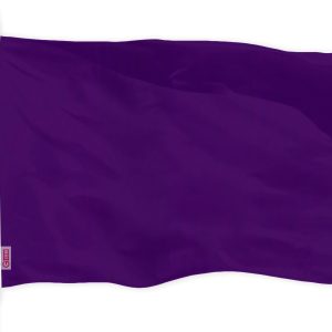 G128 Solid Purple Color Flag | 2x3 Ft | LiteWeave Pro Series Printed 150D Polyester | Indoor/Outdoor, Vibrant Colors, Brass Grommets, Thicker and More Durable Than 100D 75D Polyester