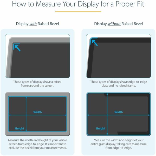 StarTech.com 19-inch 5:4 Computer Monitor Privacy Filter, Anti-Glare Privacy Screen w/51% Blue Light Reduction, +/- 30 deg. View Angle - Image 8