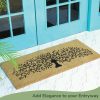 Extra Large Floor Mat for Patio Decor Coco Coir Mats with PVC Backing Non Slip Mat for Farmhouse and Home Decor Rustic Patio Mat with Beautiful Tree Print Beige 47 x22 - Image 5