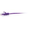 C2G 7ft Cat6a Snagless Unshielded (UTP) Slim Ethernet Cable - Cat6a Network Patch Cable - PoE - Purple - Image 2