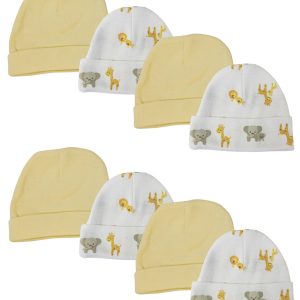 Baby Boy, Baby Girl, Unisex Infant Caps (pack Of 8) Nc_0393