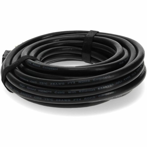 25ft HDMI 1.4 Male to HDMI 1.4 Male Black Cable Which Supports Ethernet Channel For Resolution Up to 4096x2160 (DCI 4K) - Image 3