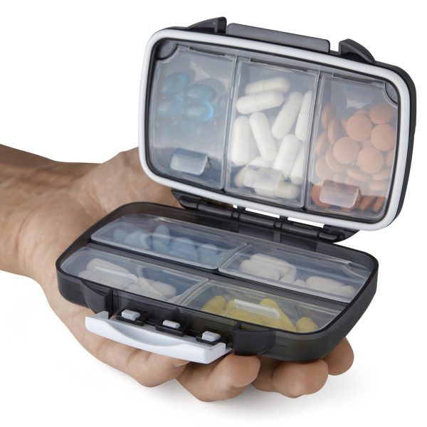 Travel Pill Organizer   Moisture Proof Pill Holder Daily Medicine Organizer Box Small Pill Case for Vitamin Supplement Pocket Pharmacy with Labels Pill Box for Purse Cute Pill Container 7 Compartments - Image 9