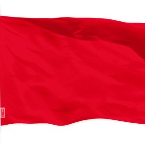 G128 Solid Red Color Flag | 3x5 feet | Printed 150D Indoor/Outdoor, Vibrant Colors, Brass Grommets, Quality Polyester, Much Thicker More Durable Than 100D 75D Polyester