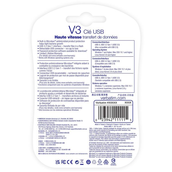 16GB Store 'n' Go® V3 USB 3.2 Gen 1 Flash Drive - Blue - Image 9