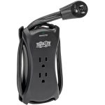 Eaton Tripp Lite Series Protect It! 3-Outlet Travel-Size Surge Protector - 5-15R Outlets, 2 USB Ports, 5-15P Input, 1050 Joules, Black