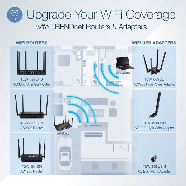 TRENDnet AC2600 MU-MIMO Wireless Gigabit Router, Increase WiFi Performance, WiFi Guest Network, Gaming-Internet-Home Router, Beamforming, 4K streaming, Quad Stream, Dual Band Router, Black, TEW-827DRU - Image 6